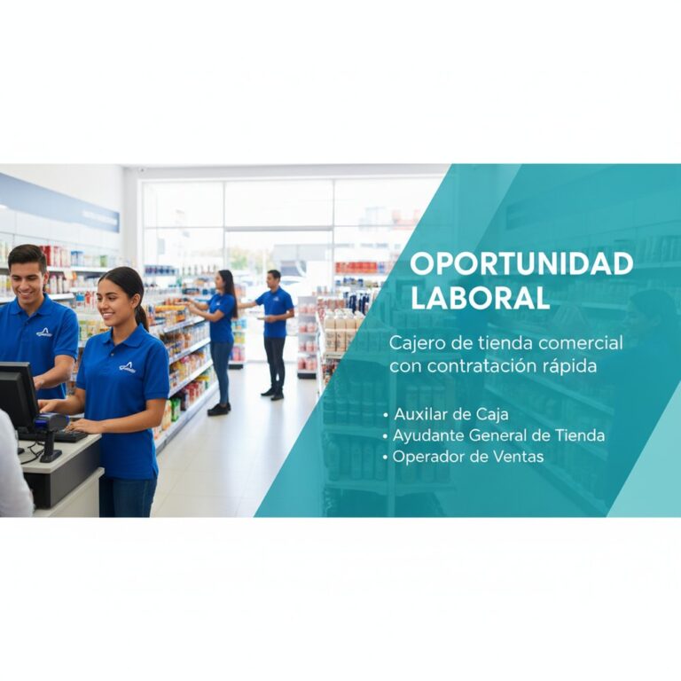 Lee más sobre el artículo Cajero de tienda comercial con contratación rápida
