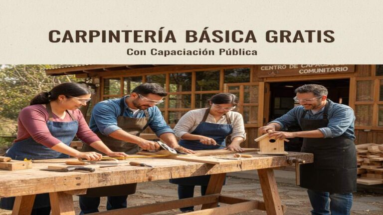 Lee más sobre el artículo Carpinteria basica gratis con capacitacion publica