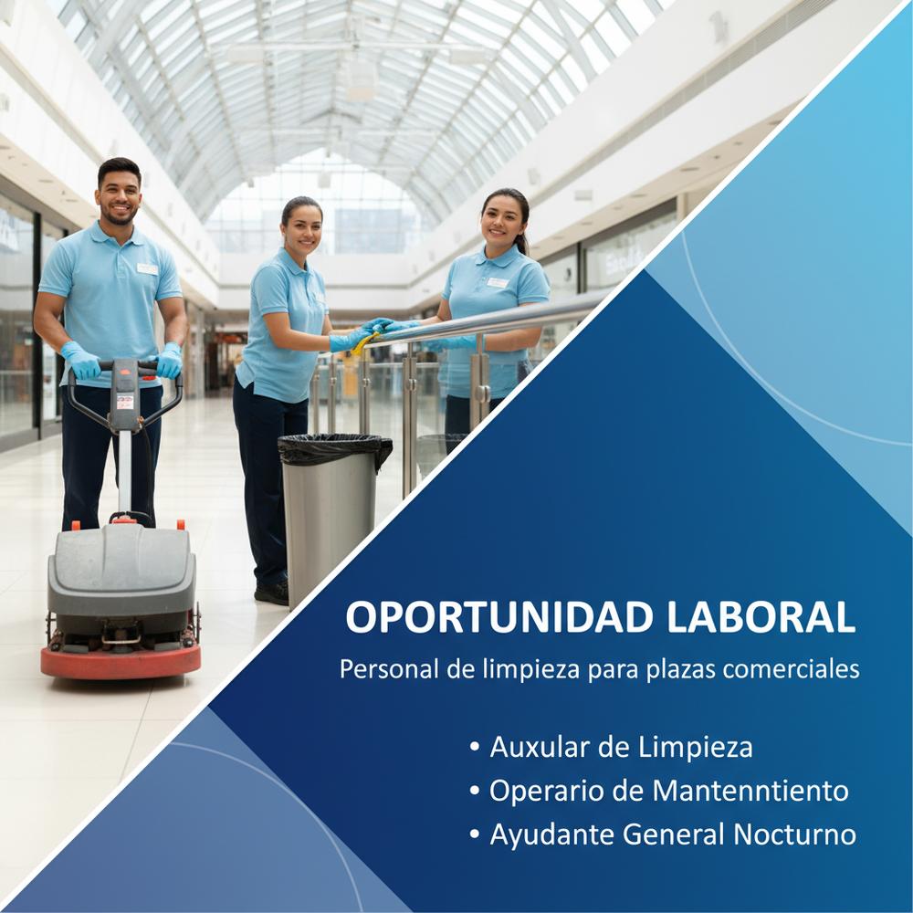 Personal de limpieza para plazas comerciales